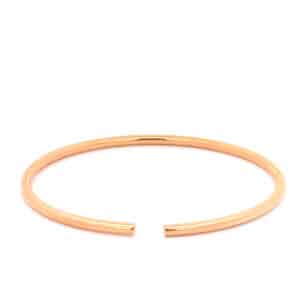 18K Rose Gold Flex Cuff Bracelet with a polished finish