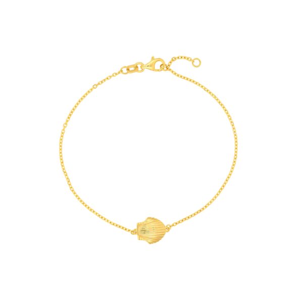 Yellow Gold Seashell Bracelet