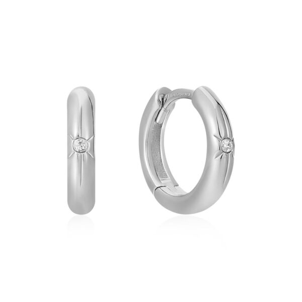 Sparkle Huggie Hoops by Ania Haie - sterling silver