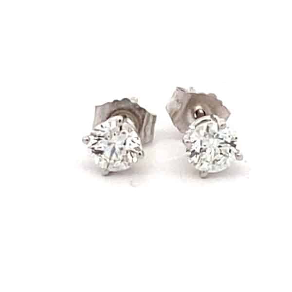 1/3 Carat Diamond Stud Earrings in 14 karat white gold