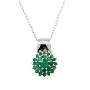 Estate Emerald Dahlia Necklace
