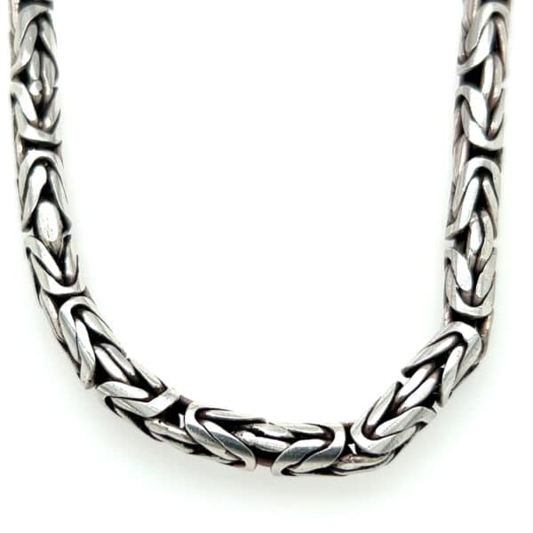 Estate Silver Byzantine Chain Necklace