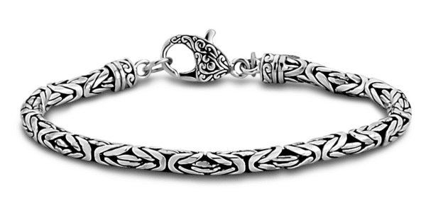 Silver Byzantine Chain Bracelet by Samuel B.