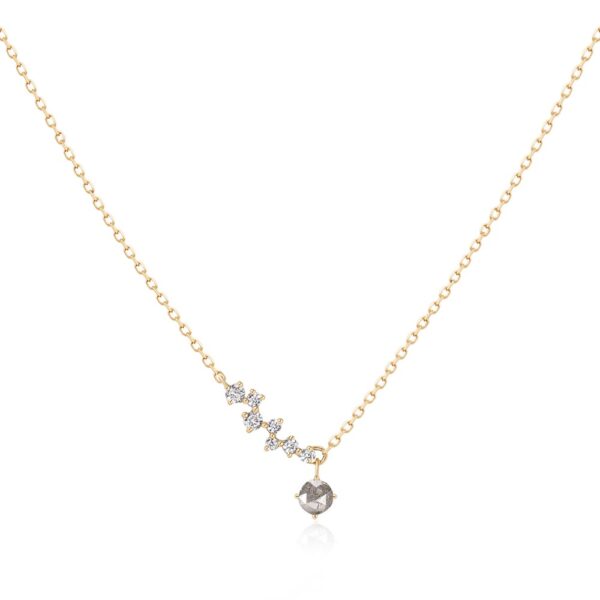 Genisis Gray Diamond and White Sapphire Constellation Necklace by Aurelie Gi