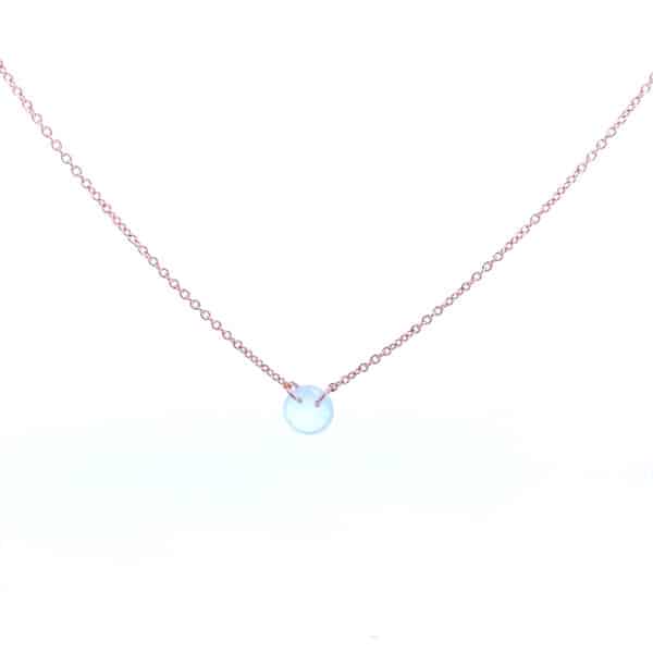 Aquamarine Charm Necklace
