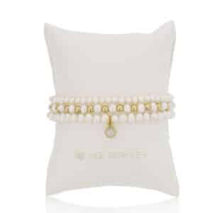 Freshwater Pearl and Gold-Filled Bead 3-Bracelet Set
