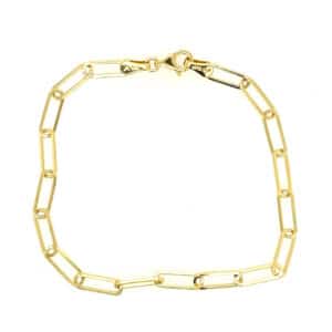 Gold Paperclip Chain Bracelet