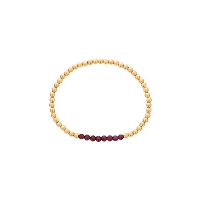 Shine Bright Garnet Stretch Bracelet