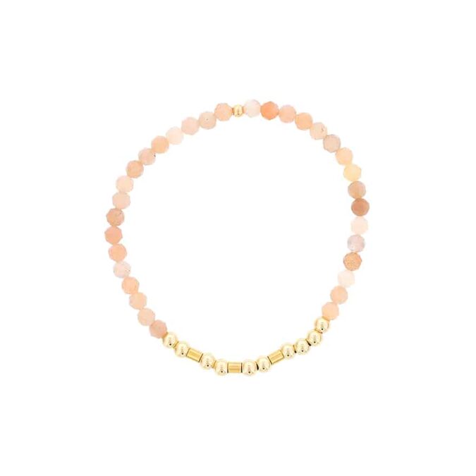 Moonstone and Gold-Filled Bead “Faith” Bracelet