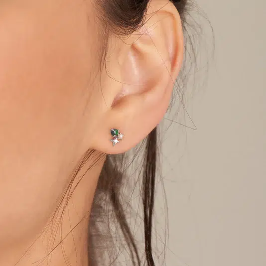 Malachite Star Stud Earrings by Ania Haie
