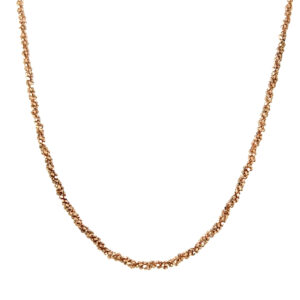 One estate rose gold vermeil sparkle chain necklace measuring 18" long