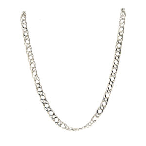 One estate sterling silver curb link chain measuring 24" long