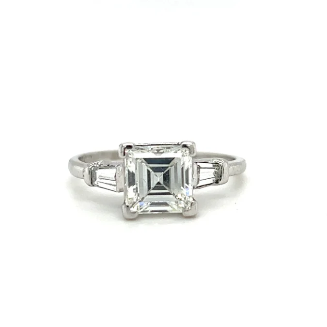 Estate Art Deco-Inspired Diamond Engagement Ring
