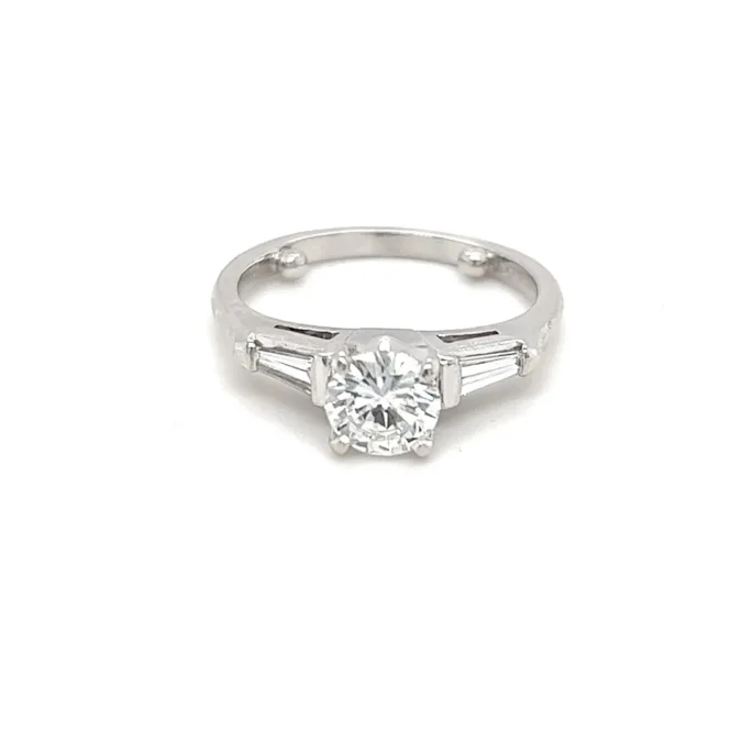 Estate Platinum Three-Stone Engagement Ring