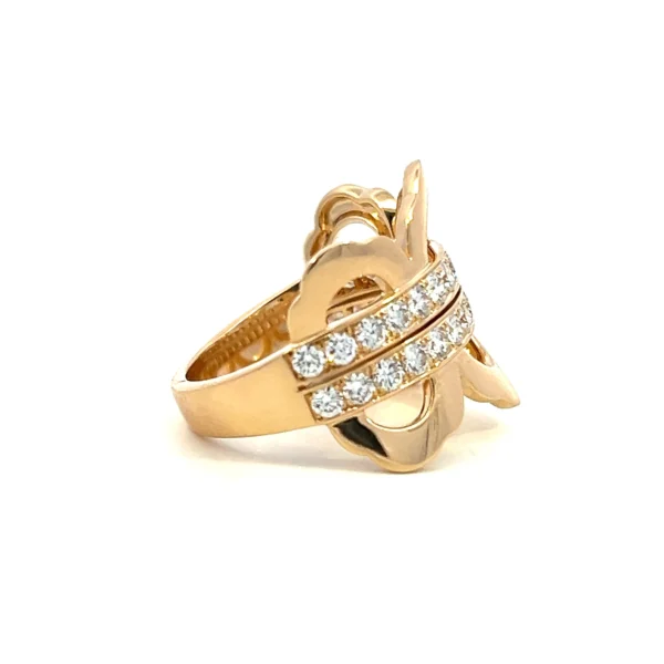 One estate 18 karat yellow gold Lorelei Right Hand Diamond Ring by Hearts On Fire featuring 0.50 carat total weight