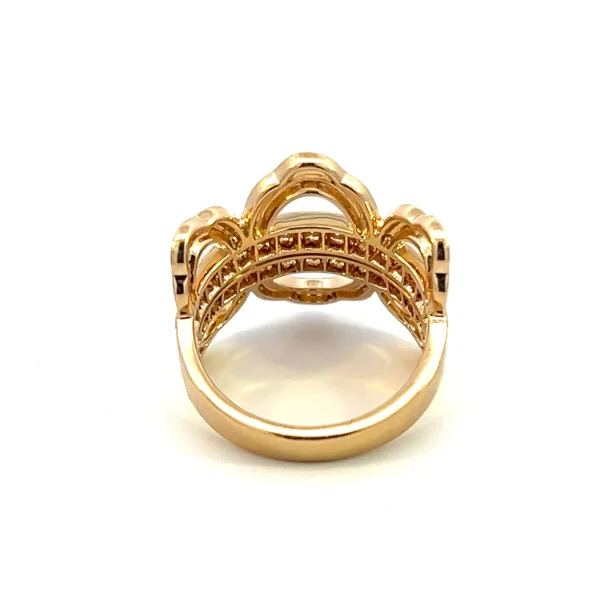 One estate 18 karat yellow gold Lorelei Right Hand Diamond Ring by Hearts On Fire featuring 0.50 carat total weight
