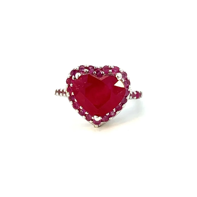 Estate Lab-Created Ruby Heart Ring