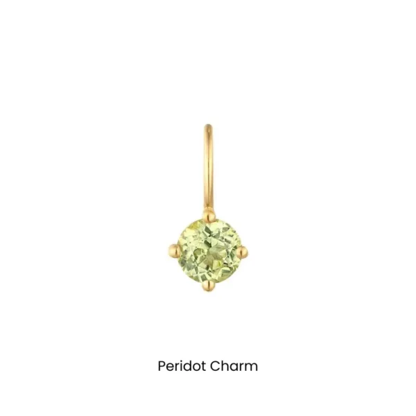 Gold Gemstone Charms by Aurelie Gi - peridot charm