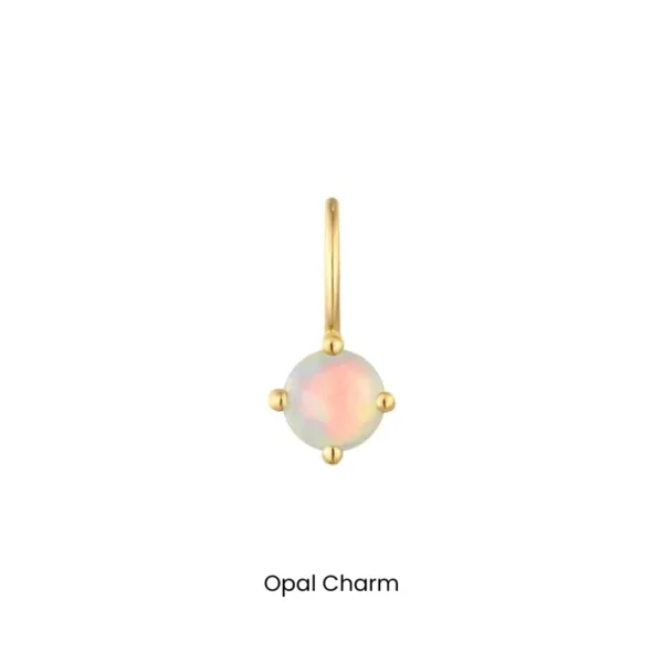 Gold Gemstone Charms by Aurelie Gi - opal charm