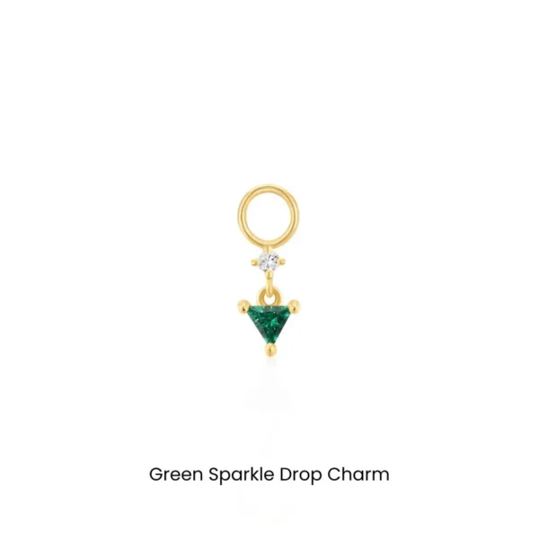 Earring Pop Charms by Ania Haie - Green Sparkle Drop Charm