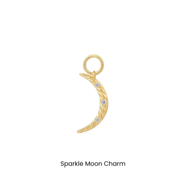 Earring Pop Charms by Ania Haie - Sparkle Moon Charm (gold plated)