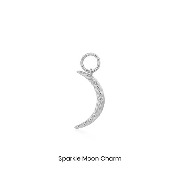 Earring Pop Charms by Ania Haie - Sparkle Moon Charm (silver)