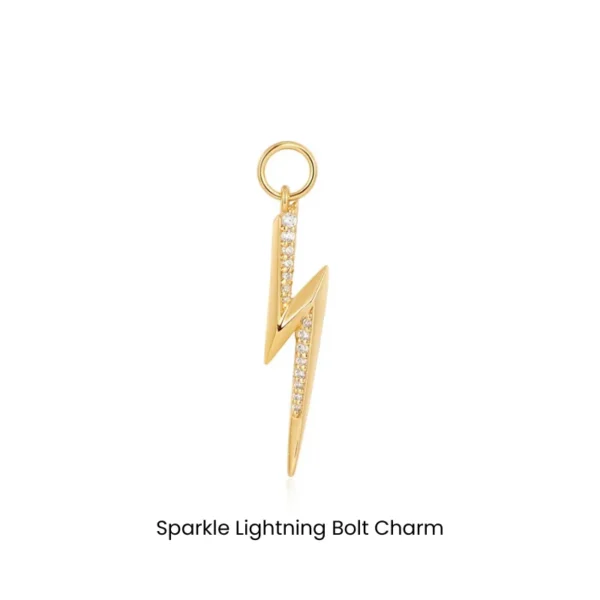 Earring Pop Charms by Ania Haie - Sparkle Lightning Bolt Charm (gold plated)