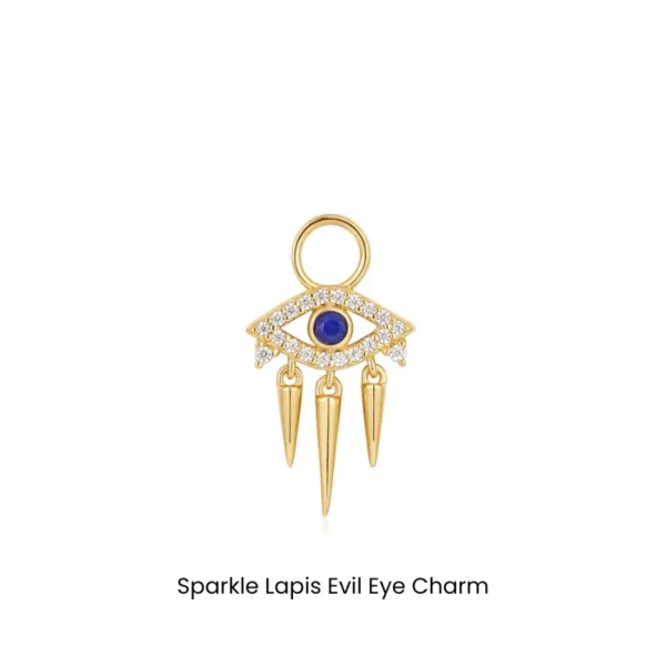 Earring Pop Charms by Ania Haie = Sparkle Lapis Evil Eye Charm