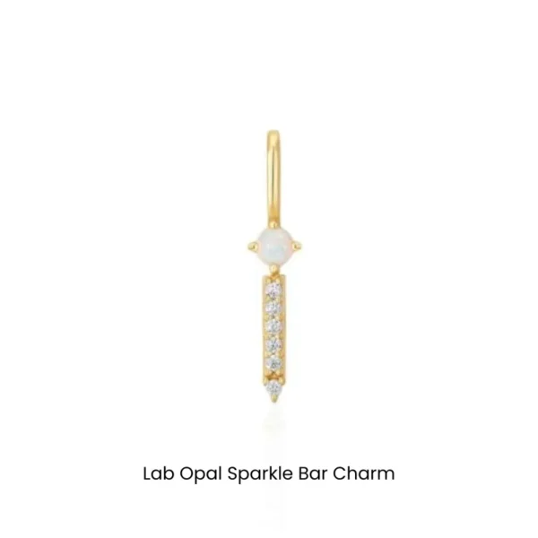 Bracelet and Necklace Pop Charms by Ania Haie - Lab Opal Sparkle Bar Charm