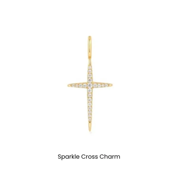 Bracelet and Necklace Pop Charms by Ania Haie - Sparkle Cross Charm (gold plated)