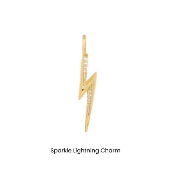 Bracelet and Necklace Pop Charms by Ania Haie - Sparkle Lightning Charm (gold plated)