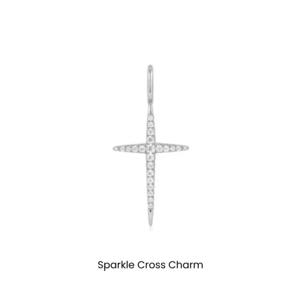 Bracelet and Necklace Pop Charms by Ania Haie - Sparkle Cross Charm (silver)