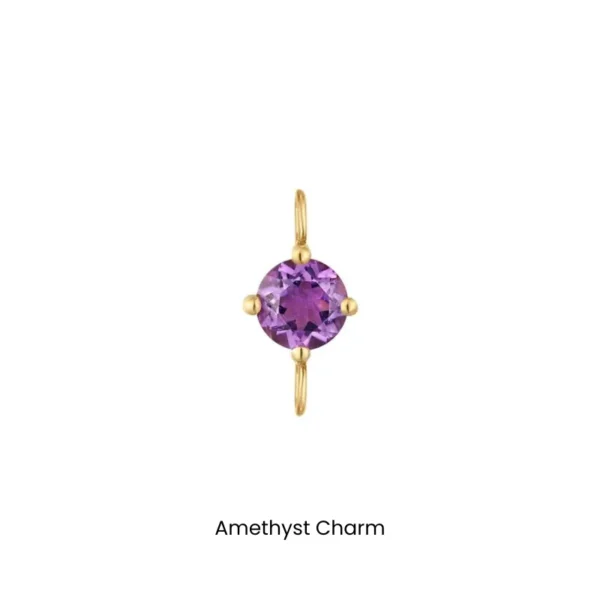 Permanent Jewelry Gemstone Charms by Aurelie Gi - amethyst charm