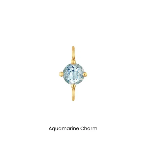 Permanent Jewelry Gemstone Charms by Aurelie Gi - aquamarine charm