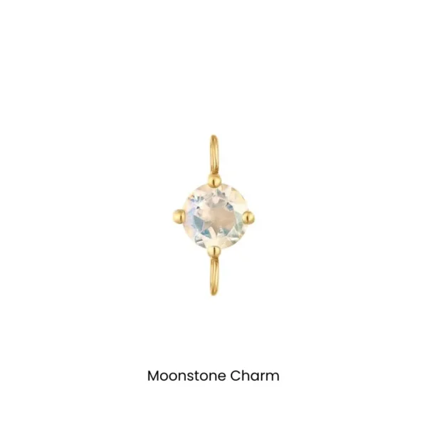 Permanent Jewelry Gemstone Charms by Aurelie Gi - moonstone charm