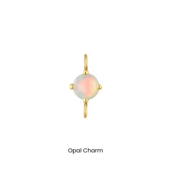 Permanent Jewelry Gemstone Charms by Aurelie Gi - opal charm