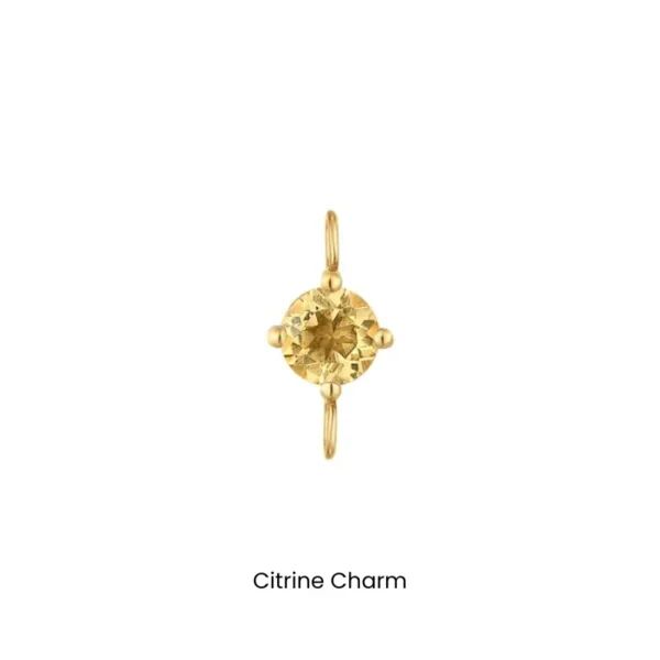 Permanent Jewelry Gemstone Charms by Aurelie Gi - citrine charm