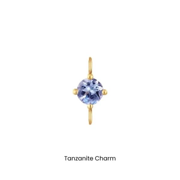 Permanent Jewelry Gemstone Charms by Aurelie Gi - tanzanite charm