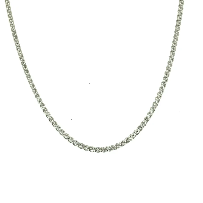 Sterling Silver Adjustable Diamond Cut Cable Chain Necklace