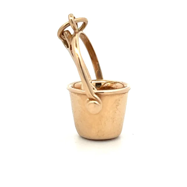 Estate 14K Yellow Gold Beach Pail and Shovel Charm