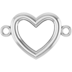 Permanent Jewelry Bracelet Charms by Stuller in Sterling Silver - Heart Charm